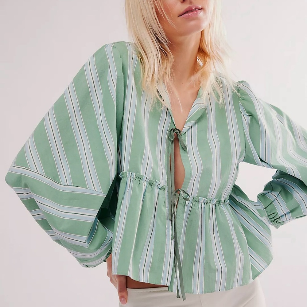 Free People Brunch Babe Blouse